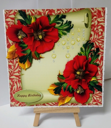 Vintage Scroll &Poppies Mini Kit by Jackie Odonnell