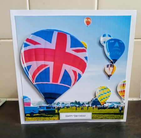 Hot Air Balloons - Balloon Flight festival4  - 3D Decoupage + Insert & Tag by Jackie Odonnell