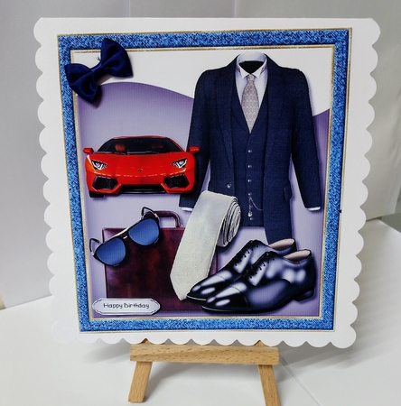 Man About Town Card Topper  by Jackie Odonnell