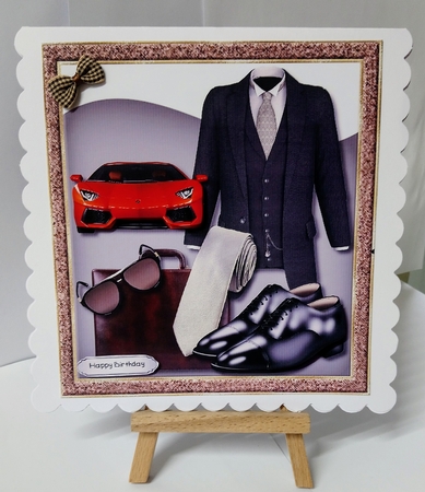 Man About Town Card Topper 2 by Jackie Odonnell