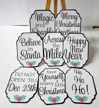 3D Christmas Greetings Sentiment Sheet by Jackie Odonnell