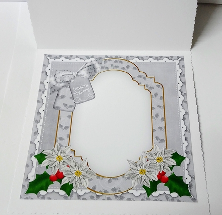 Christmas Day Church Seasons Greetings 8x8inch Fancy Insert by Jackie Odonnell