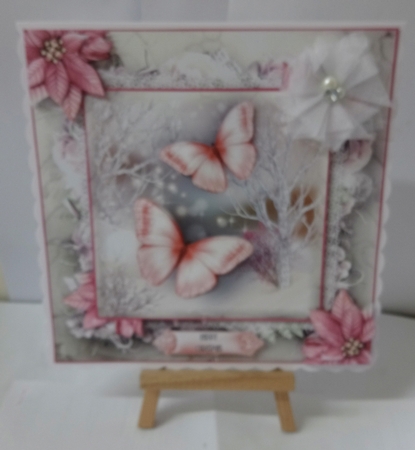 Poinsettia Flutters Card Kit by Jackie Odonnell