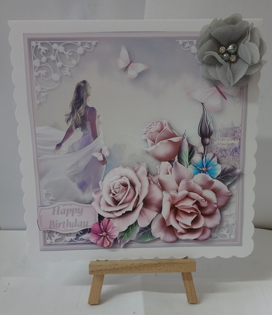 Rosy Dreams - Decoupage Card Mini Kit by Jackie Odonnell