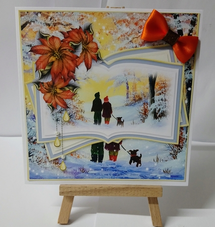Frosty Autumn Walk Winter Scene Toppers by Jackie Odonnell