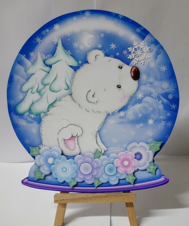 CHRISTMAS 8x8 SNOW GLOBE SHAPED ROCKER CARDS Bumper Kit set 2 by Jackie Odonnell