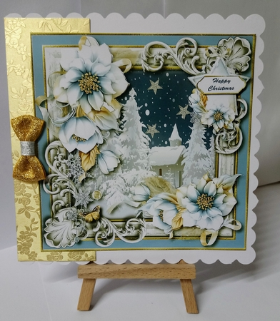 Church in the Snow Card Topper 2 by Jackie Odonnell