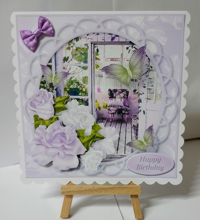 The Garden Room - Decoupage Card Front by Jackie Odonnell