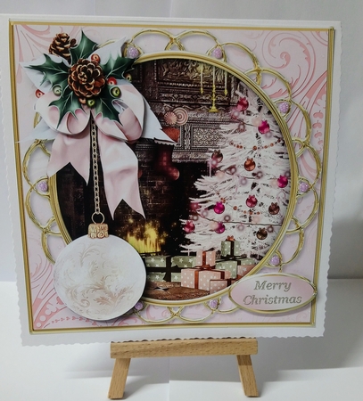 Christmas at Home - Decoupage Card Front by Jackie Odonnell