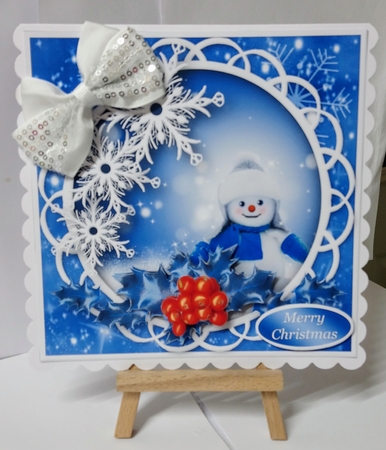 Little Snowman - Decoupage Card Front by Jackie Odonnell