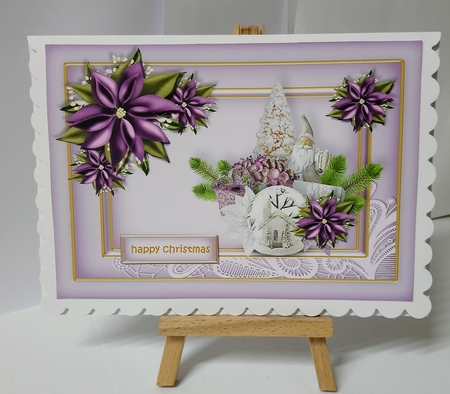Classic Christmas Purple Poinsettia 2 by Jackie Odonnell
