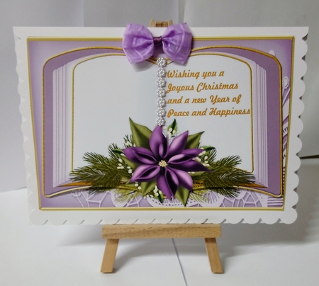 Christmas Book  Purple Poinsettias by Jackie Odonnell