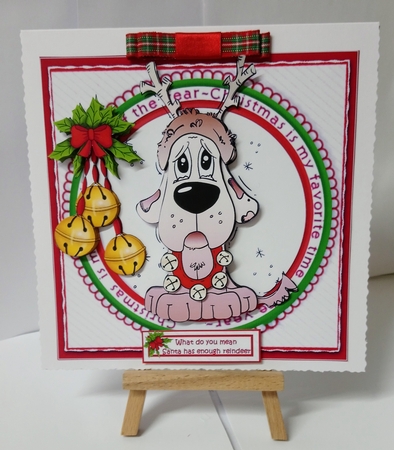 7x7 Santa has enough reindeer mini kit by Jackie Odonnell