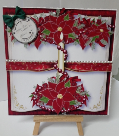 The Cranberry Christmas Candle - Red Poinsettias by Jackie Odonnell