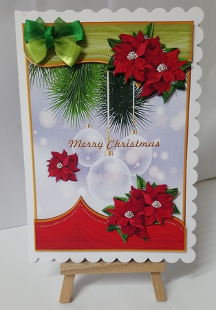 Merry Christmas  White Baubles by Jackie Odonnell
