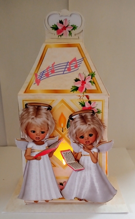 CHRISTMAS GIFT LANTERN CARD - Angels Voices by Jackie Odonnell
