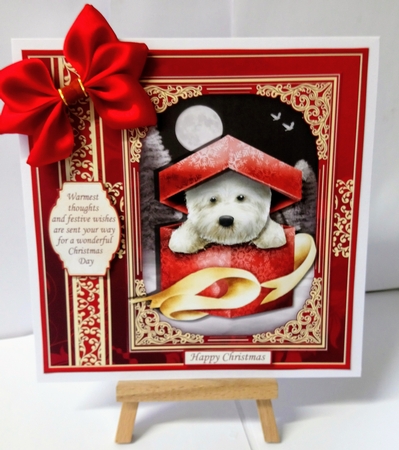 CHRISTMAS WESTIE 7.5 Quick Cards & Decoupage Bumper Kit  by Jackie Odonnell