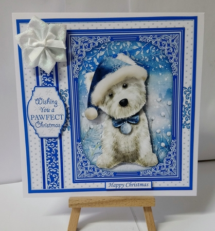 CHRISTMAS WESTIE 7.5 Quick Cards & Decoupage Bumper Kit  by Jackie Odonnell