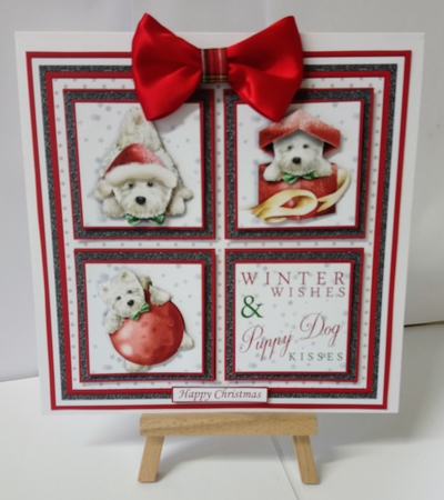 CHRISTMAS WESTIE 7.5 Quick Cards & Decoupage Bumper Kit  by Jackie Odonnell