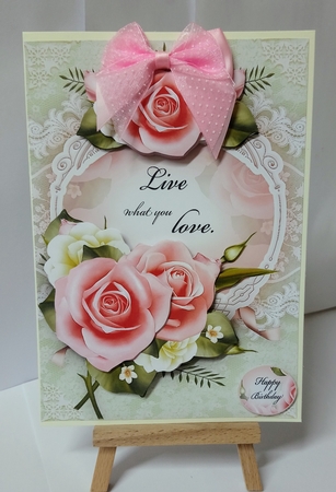 Bouquet of Soft Pink Roses Mini Kit by Jackie Odonnell