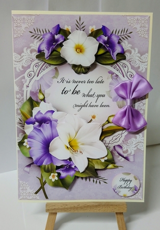 Bouquet of Lilac Pansy with Lily Mini Kit by Jackie Odonnell