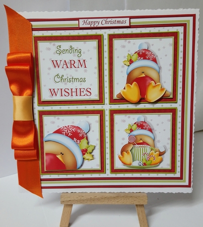 CUTE ROBINS & PENGUINS Christmas 7.5 Decoupage & Quick Cards Bumper Kit by Jackie Odonnell