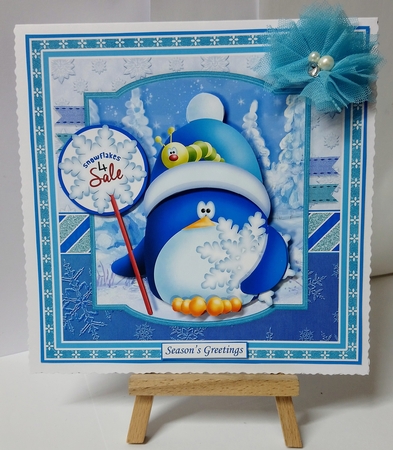 CUTE ROBINS & PENGUINS Christmas 7.5 Decoupage & Quick Cards Bumper Kit by Jackie Odonnell
