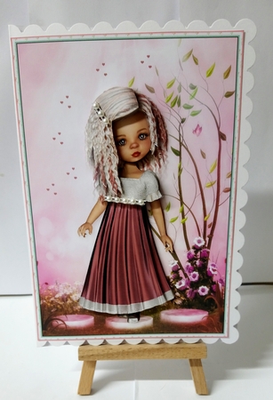 Sweet Little Beautiful Blossom A5 Card Front & Decoupage by Jackie Odonnell