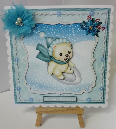 Little sledging bear mini kit by Jackie Odonnell