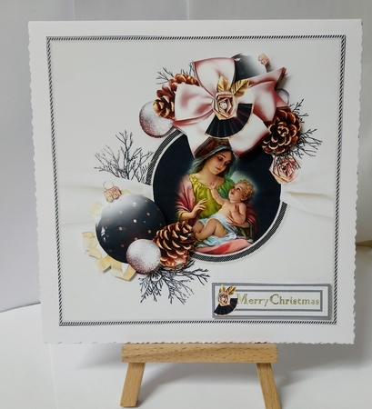 7x7 beautiful Madonna with child mini kit by Jackie Odonnell