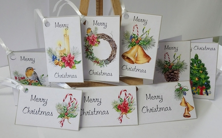 Traditional Christmas Giftcards and Tags by Jackie Odonnell