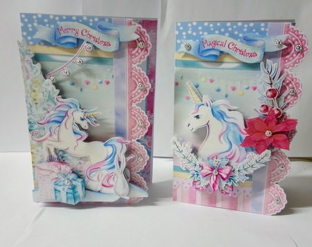 A Unicorn for Christmas Quick Cards by Jackie Odonnell
