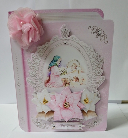 Shaped Pastel Pink Christmas Book Mini Kit by Jackie Odonnell
