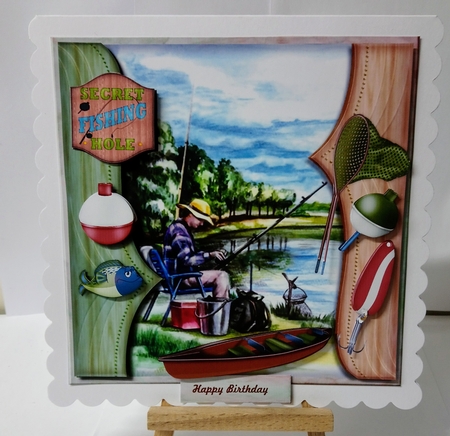 Male Card Gone Fishing Mini Kit by Jackie Odonnell