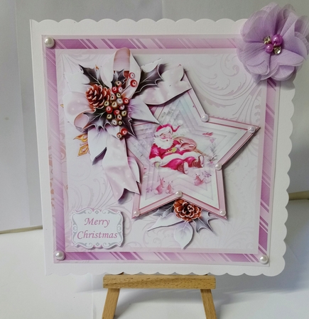 SLEEPY SANTA 7.5 Christmas Decoupage & Insert Mini Kit by Jackie Odonnell