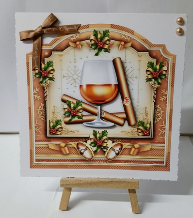 Vintage Christmas Male Whisky with Cigarettes Mini Kit by Jackie Odonnell