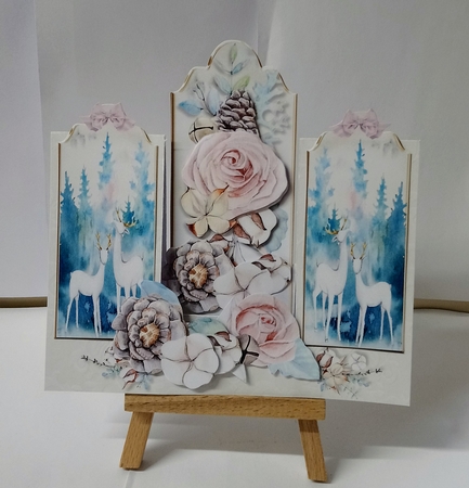 A Delicate Winter Double Sided Stepper Card by Jackie Odonnell