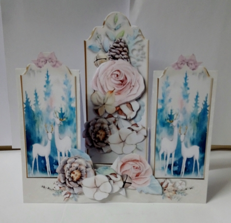 A Delicate Winter Double Sided Stepper Card by Jackie Odonnell