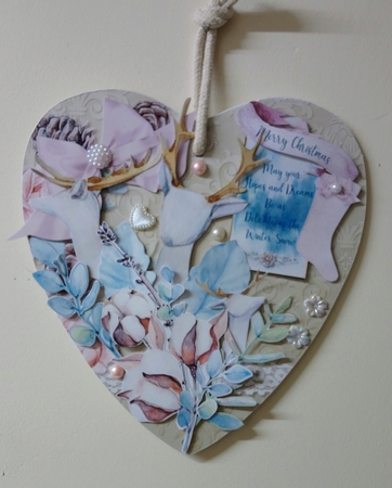 A Delicate Winter Hanging Baubles Trio by Jackie Odonnell