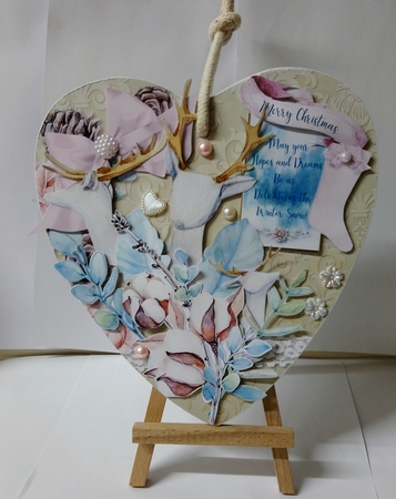 A Delicate Winter Hanging Baubles Trio by Jackie Odonnell