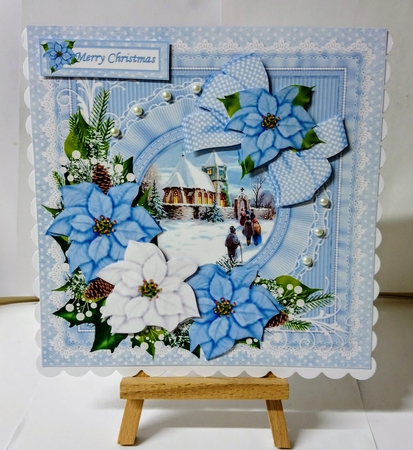 8x8 vintage Christmas choice of two scenes mini kit by Jackie Odonnell