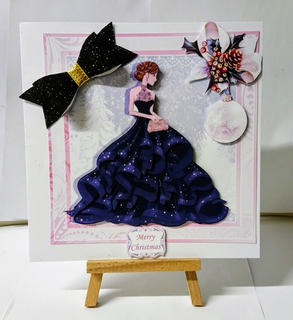 STYLISH CHRISTMAS LADIES 7.5 Decoupage & Inserts Bumper Kit by Jackie Odonnell