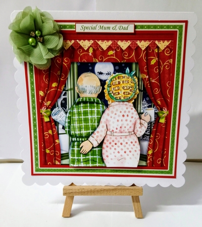 CHRISTMAS ROMANTIC OLDIES 7.5 Decoupage & Insert Mini Kit by Jackie Odonnell