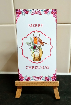 Robin Christmas lantern money wallet by Jackie Odonnell