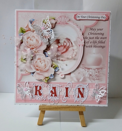 CHRISTENING TOES & ROSES 7.5 Decoupage & Inserts Bumper Kit by Jackie Odonnell