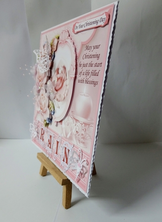 CHRISTENING TOES & ROSES 7.5 Decoupage & Inserts Bumper Kit by Jackie Odonnell