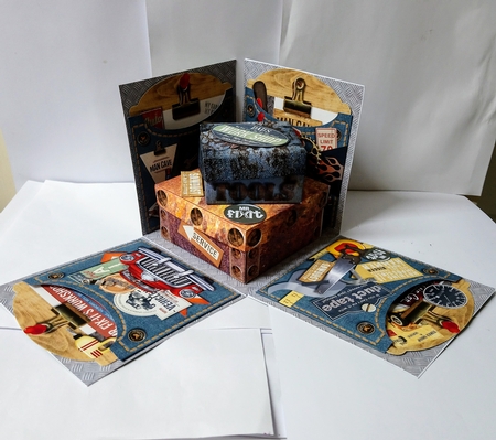 Caution Men at Work Exploding Box Surprise Kit. by Jackie Odonnell