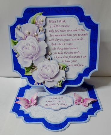 WHEN I THINK VERSE Large Easel Card Kit & Decoupage 7.7 All Occasions by Jackie Odonnell