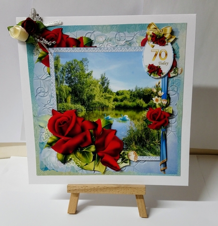 80th Birthday With Red Roses by Jackie Odonnell