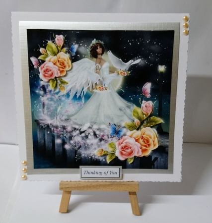 Glowing Angel Topper with Decoupage by Jackie Odonnell